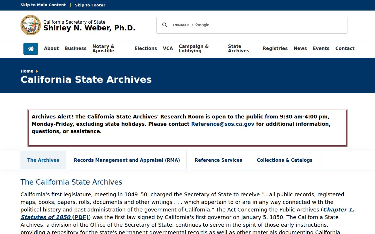 Desert Hot Springs people search California State Archives