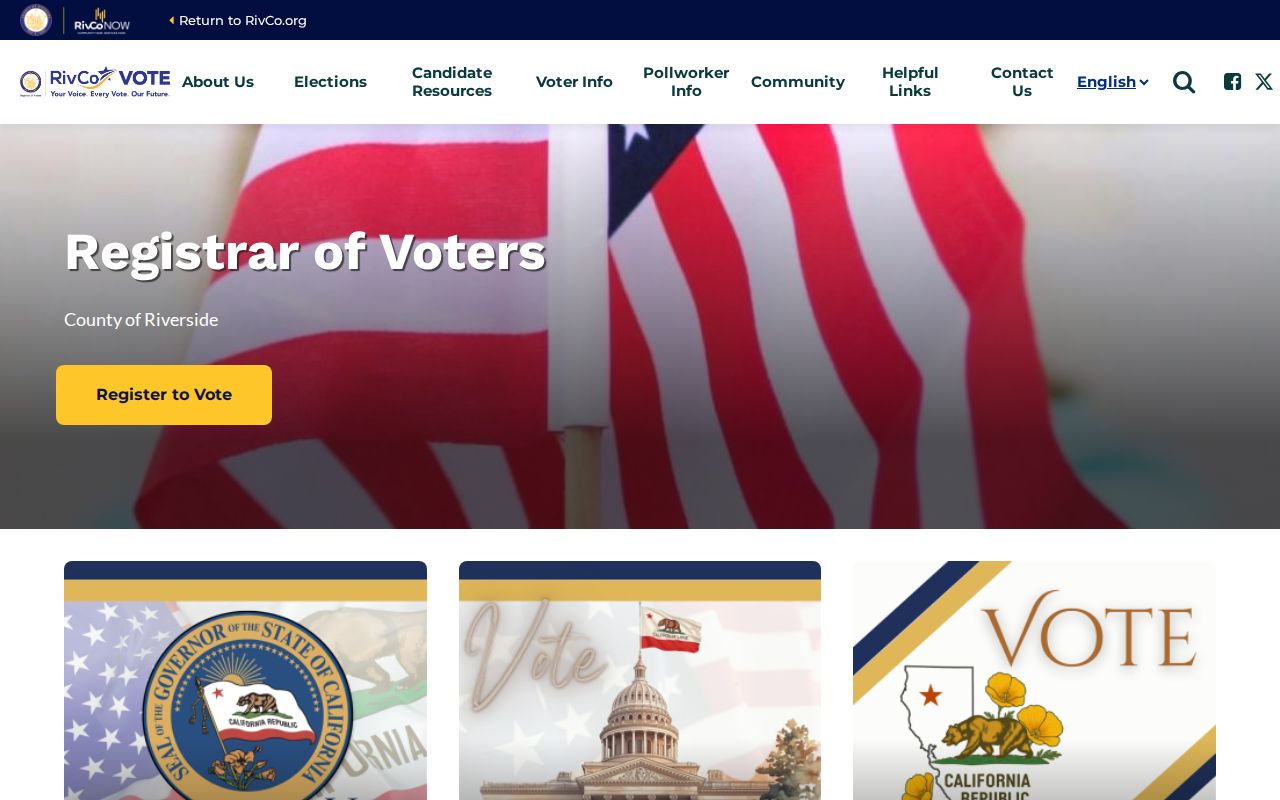 Desert Hot Springs voter registration records Riverside County Registrar of Voters